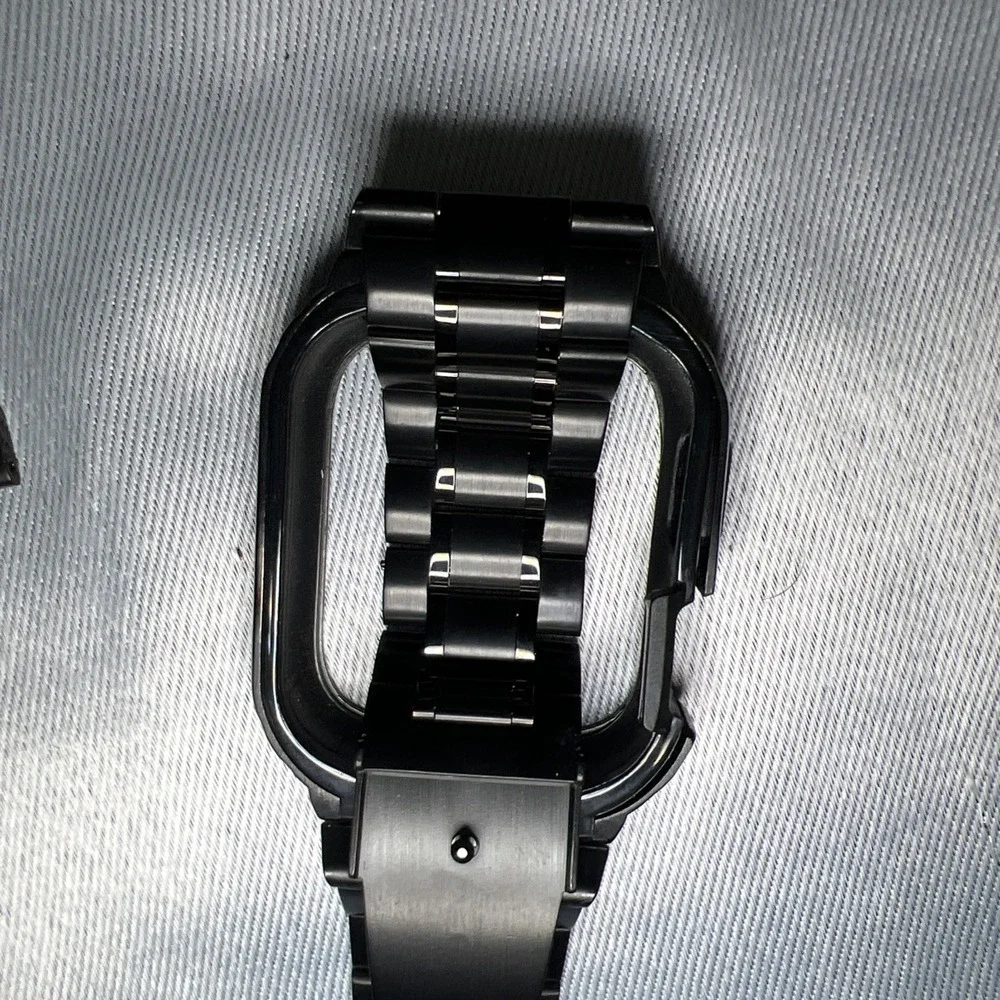 Stainless Steel Black Strap Cover Case For Apple Watch 42/44‎ MM